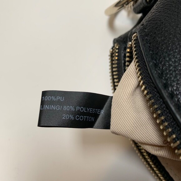 GUESS Never Used Lila Mini Charm Double Zip Crossbody Chain Purse Bag - Black - Picture 6 of 14